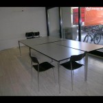 Gruppenarbeitsplätze im Eingangsbereich des Biozentrums